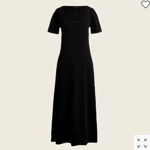 J Crew Black Knit Midi Dress